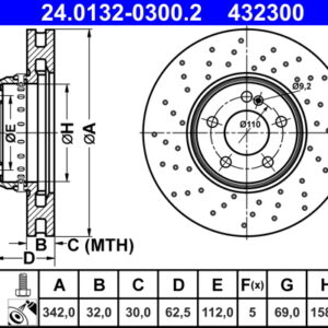 Disc frână ATE 24.0132-0300.2