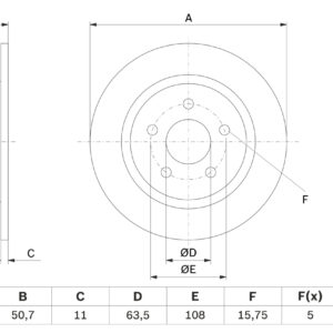 Disc frână BOSCH 0 986 479 G71