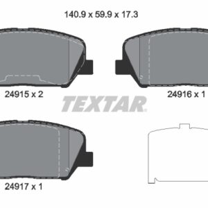Plăcuțe de frână TEXTAR 2491501