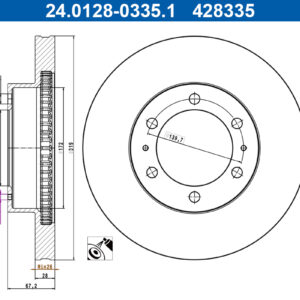 Disc frână ATE 24.0128-0335.1