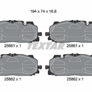 Plăcuțe de frână TEXTAR 2586101