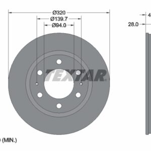 Disc frână TEXTAR 92353203