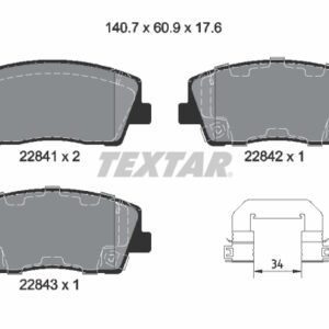 Plăcuțe de frână TEXTAR 2284101