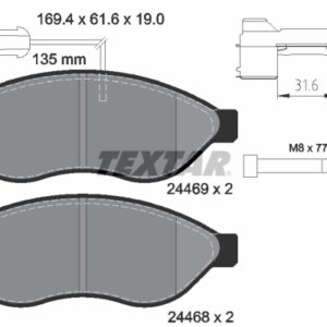Plăcuțe de frână TEXTAR 2446902