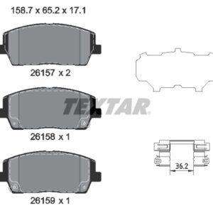 Plăcuțe de frână TEXTAR 2615701