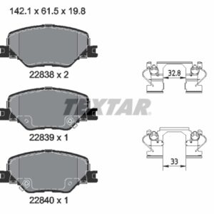 Plăcuțe de frână TEXTAR 2283801