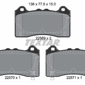 Plăcuțe de frână TEXTAR 2256901