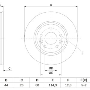Disc frână BOSCH 0 986 479 F71