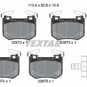 Plăcuțe de frână TEXTAR 2287301