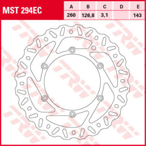 Disc frână TRW MOTO MST294EC
