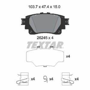 Plăcuțe de frână TEXTAR 2624501