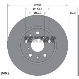 Disc frână TEXTAR 92156600