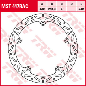 Disc frână TRW MOTO MST447RAC