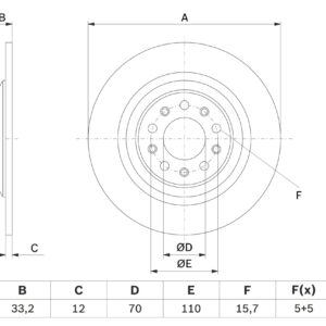 Disc frână BOSCH 0 986 479 G74
