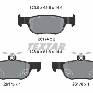 Plăcuțe de frână TEXTAR 2617401