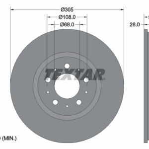 Disc frână TEXTAR 92100603