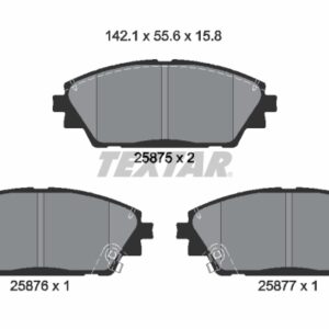 Plăcuțe de frână TEXTAR 2587501