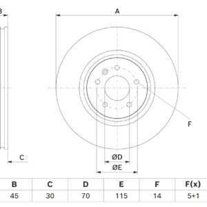 Disc frână BOSCH 0 986 479 G69