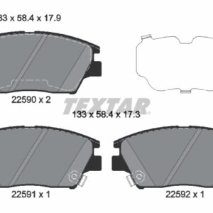 Plăcuțe de frână TEXTAR 2259001