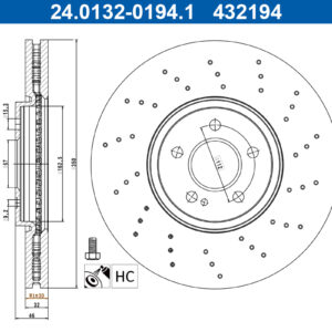 Disc frână ATE 24.0132-0194.1