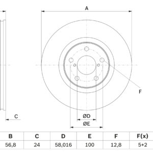 Disc frână BOSCH 0 986 479 E69