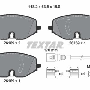 Plăcuțe de frână TEXTAR 2616901