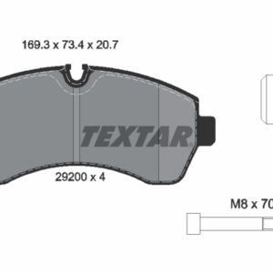 Plăcuțe de frână TEXTAR 2920002