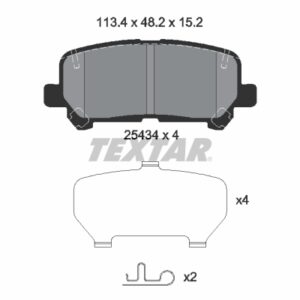 Plăcuțe de frână TEXTAR 2543401
