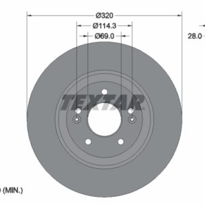 Disc frână TEXTAR 92306303