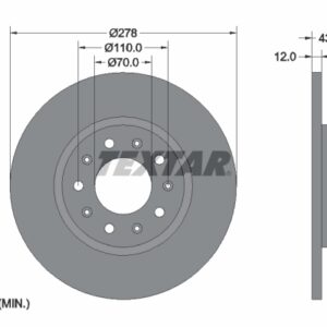 Disc frână TEXTAR 92221003