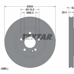 Disc frână TEXTAR 92343625