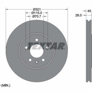 Disc frână TEXTAR 92305505