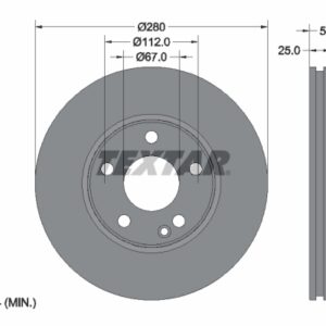 Disc frână TEXTAR 92257005