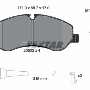 Plăcuțe de frână TEXTAR 2560201