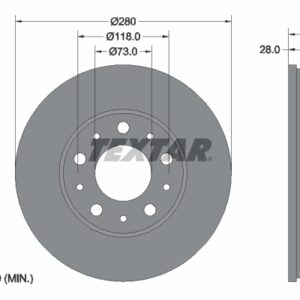 Disc frână TEXTAR 92286103