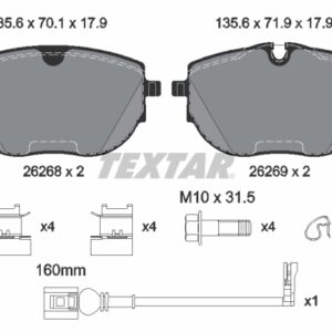 Plăcuțe de frână TEXTAR 2626801