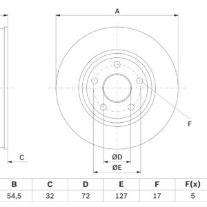 Disc frână BOSCH 0 986 479 G78