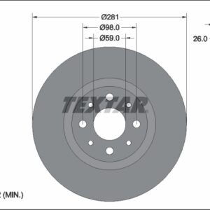Disc frână TEXTAR 92344703