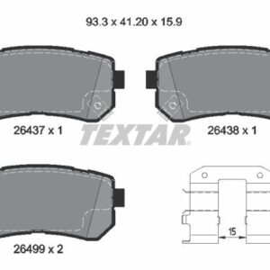 Plăcuțe de frână TEXTAR 2643701