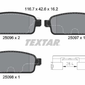Plăcuțe de frână TEXTAR 2509606