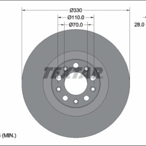 Disc frână TEXTAR 92337905