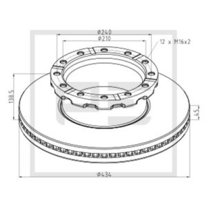 Disc frână PETERS 026.682-00