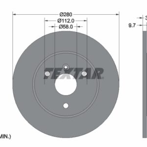 Disc frână TEXTAR 92155503