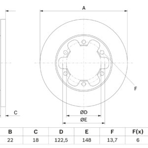 Disc frână BOSCH 0 986 479 D43