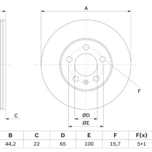 Disc frână BOSCH 0 986 479 F32