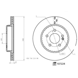 Disc frână FEBI FE107224