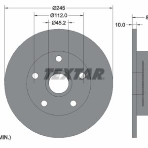 Disc frână TEXTAR 92154303