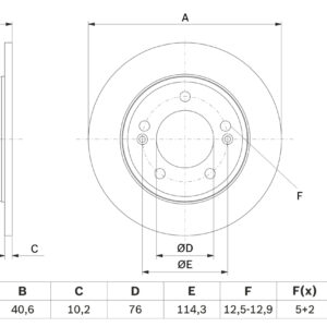 Disc frână BOSCH 0 986 479 E68