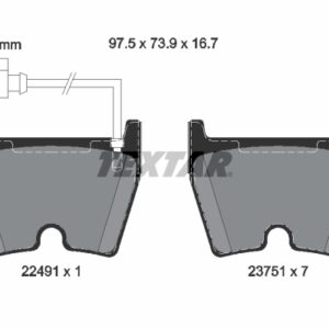 Plăcuțe de frână TEXTAR 2249101