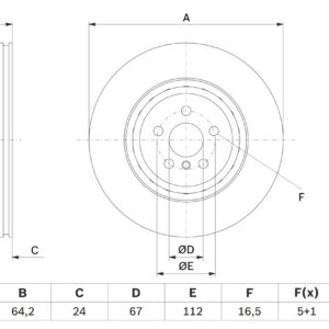 Disc frână BOSCH 0 986 479 G99